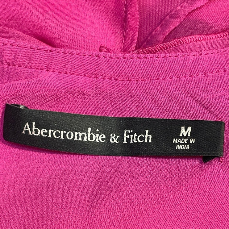 Abercrombie & Fitch Pink Asymmetric Layered Ruffle Cami Mini A-Line Tank Dress M