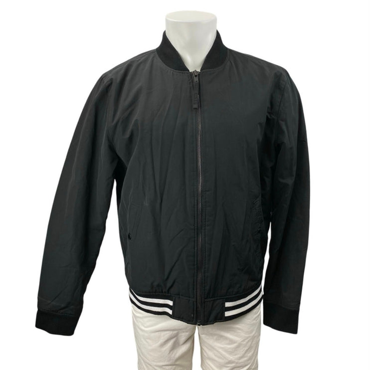 Aeropostale Men's Black Long Sleeve Full Zip Varsity Bomber Coat Jacket Size L