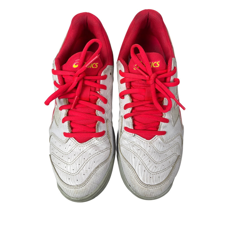 ASICS GEL Dedicate 6 Women White Pink Lace Up Athletic Tennis Sneakers Shoes 8.5