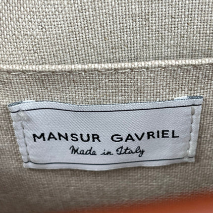 Mansur Gavriel Brandy Orange Brown Vegan Leather Mini Sling Crossbody Saddle Bag