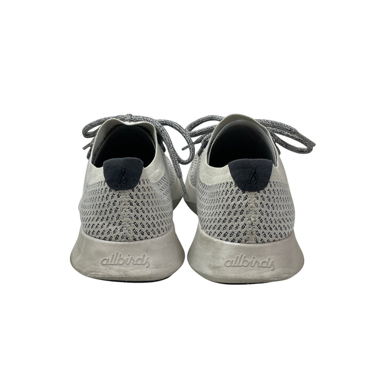 Allbirds Tree Dasher Women's White Gray Lace Up Low Athletic Running Shoes 8.5