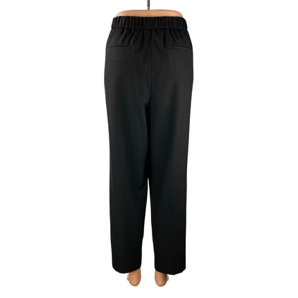 Banana Republic Hayden Black High Rise Straight Wide Leg Trousers Dress Pants 12