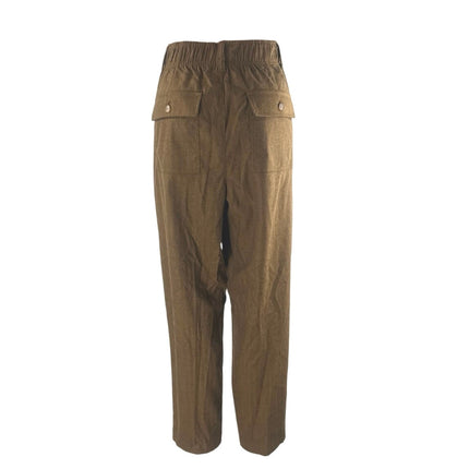 NEW GAP Women's Olive Green High Rise Wide Leg Baggy Trousers Pants Size 12