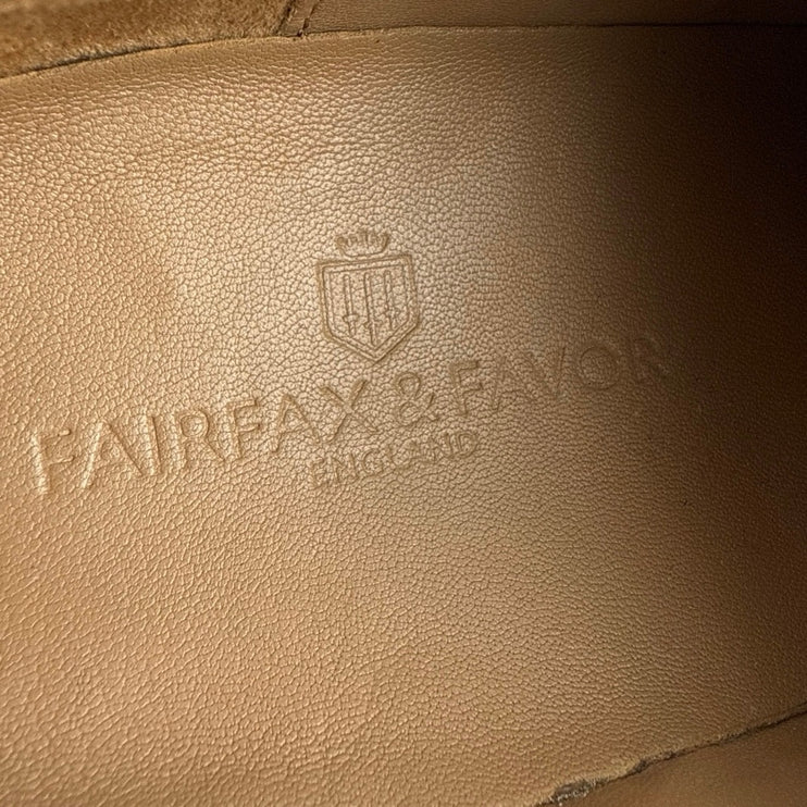 Fairfax & Favor Alexandra Womens Tan Navy Leather Trainers Sneakers Shoes US 7.5