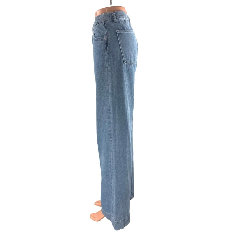 DL1961 Zoie Wide Leg Relaxed Vintage Blue High Rise Baggy Denim Jeans Size 24
