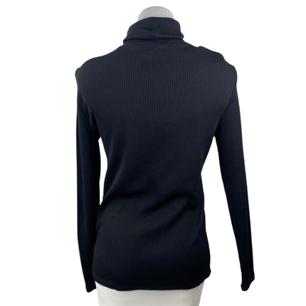 Le31 Par Simons Women's Black Ribbed Knit Long Sleeve Turtleneck Sweater Top XS