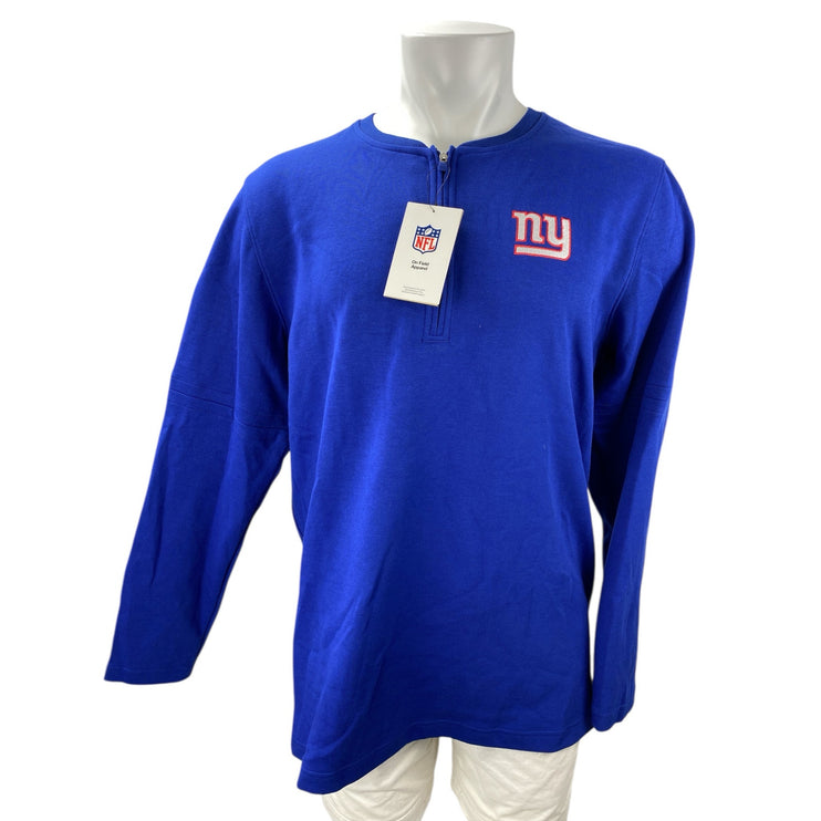 NEW Nike New York Giants Dri-Fit Mens Blue Crew Neck Long Sleeve Sweatshirt Sz L
