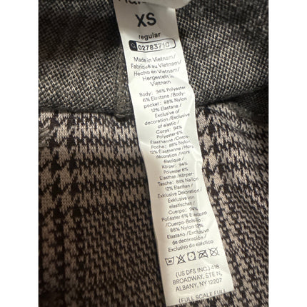 Halara Flex Women's Beige Houndstooth Plaid Skinny Trousers Work Pants Size XS
