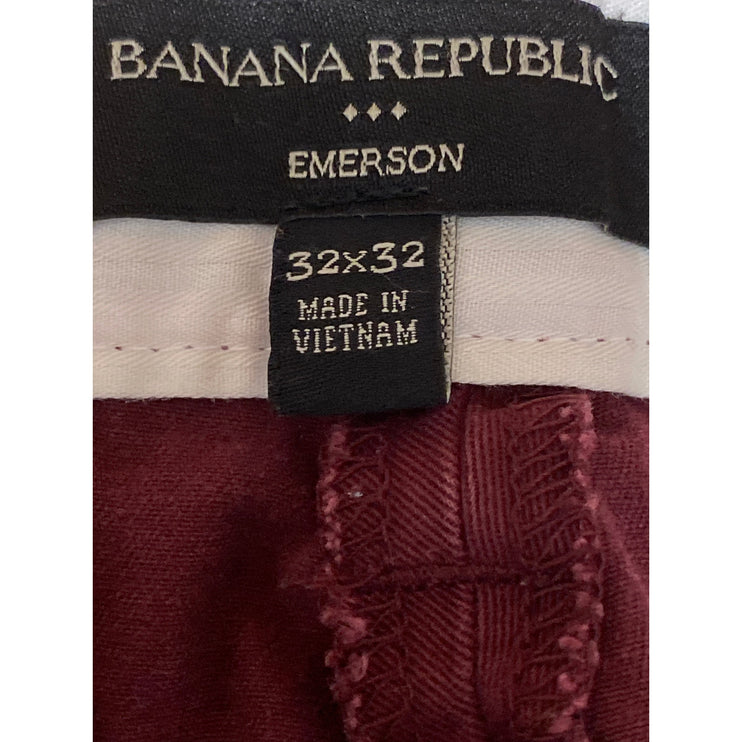 Banana Republic Emerson Men's Red High Rise Straight Denim Jeans Pants Size 32