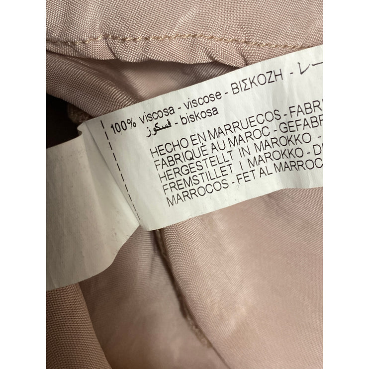 Zara Women's Beige Collared Long Sleeve Buttoned Utility Shirt Blouse Top Sz XS