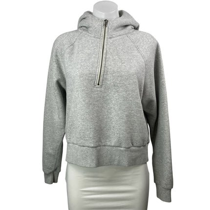 Vuori Restore Women's Gray Long Sleeves Half Zip Hoodie Hooded Sweatshirt Sz S