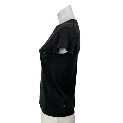 Lululemon Women's Black Short Sleeve Crew Neck Basic T Shirt Tee Top Size M