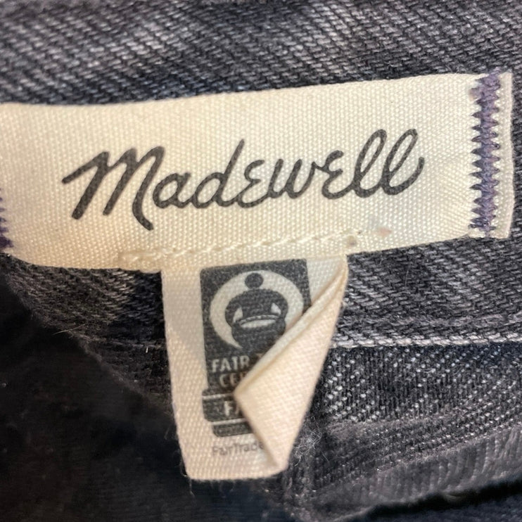 Madewell Women's Black High Waisted Palazzo Wide Leg Denim Jeans Pants Size 26