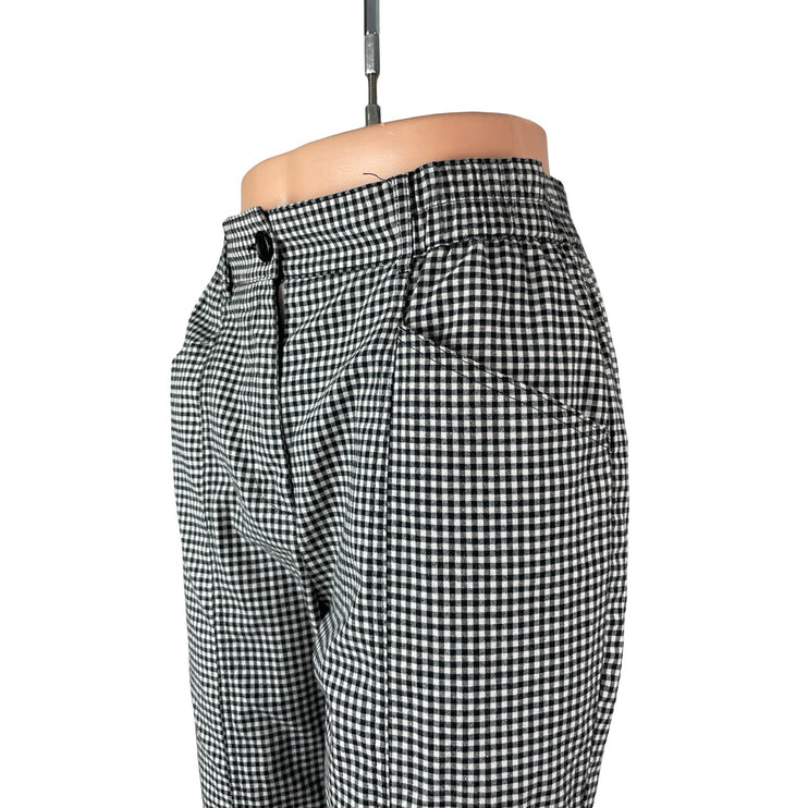 Urban Outfitters Womens Gingham Check Plaid Loose Tapered Trousers Dress Pants S