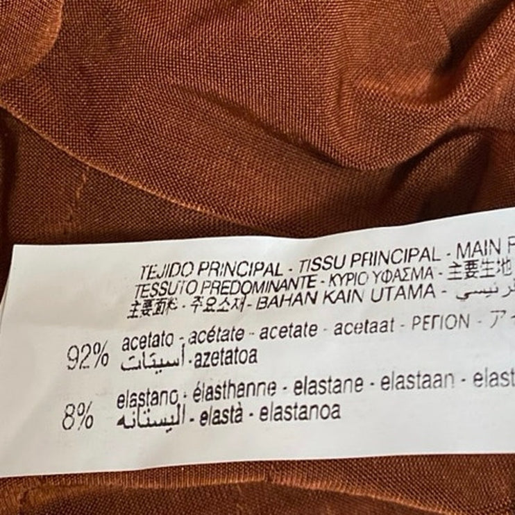 Zara Brown Sleeveless Floral Lace Cami Camisole Tank V Neck Bodysuit Top Size S