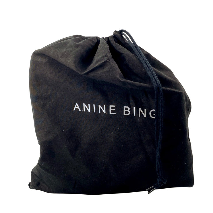 Anine Bing Zoe Women's Black Leather Buckle Pointed Toe Zip Up Ankle Boots 7.5