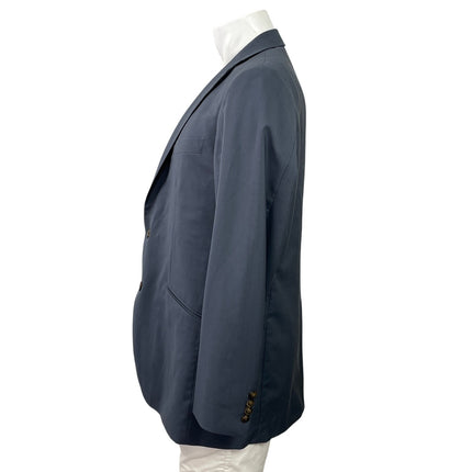 Indochino Men's Blue Gray Notch Lapel Pocket Long Sleeve Blazer Coat Jacket L