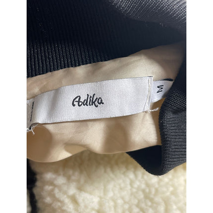 Adika Saint Women's Sherpa Fleece Faux Fur Long Sleeve Crop Bomber Coat Jacket M