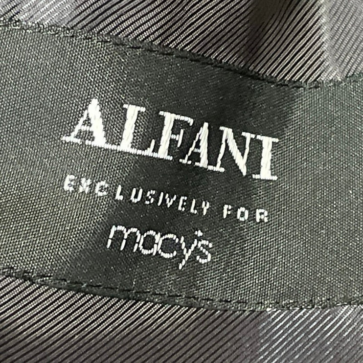 Alfani Macy's Mens Black Suede Notch Lapel Single Breasted Blazer Coat Jacket L