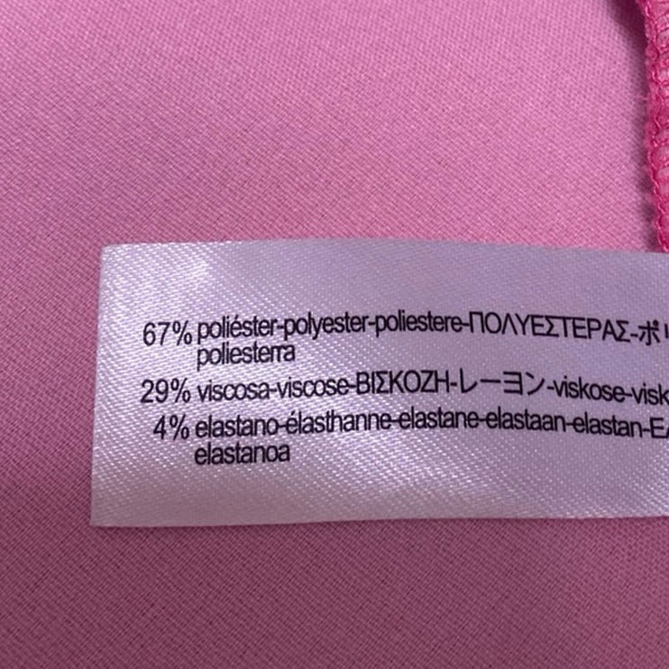 Zara Women's Pink High Waist Wide Leg Side Zip Mini A-Line Skirt Skort Size M