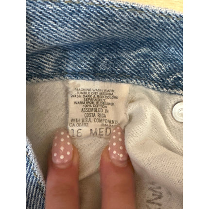 Lee Women's Blue Medium Wash High Waisted Tapered Carrot Mom Denim Jeans Size M