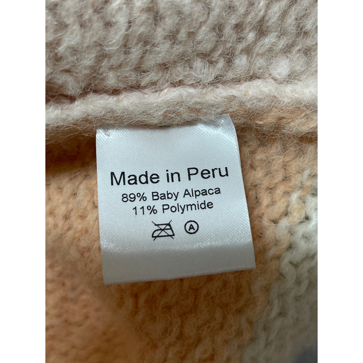 Wray Womens Multicolor Colorblock Alpaca Knit Crewneck Long Sleeve Sweater Top S