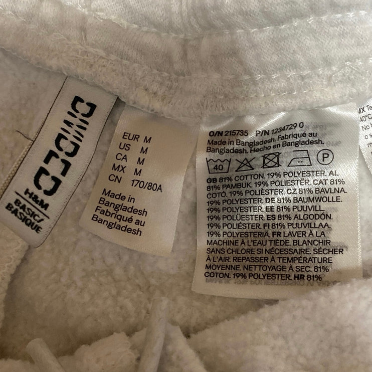 H&M Divided Women's Gray High Waisted Pull On Wide Leg Lounge Sweat Pants Size M