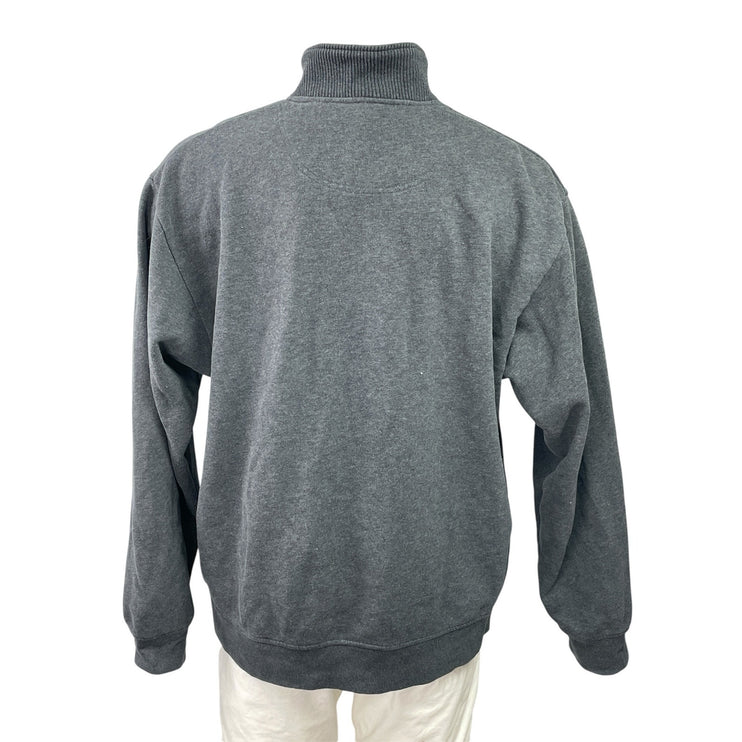 Orvis Men's Gray Turtleneck 1/4 Zip Long Sleeve Fleece Sweatshirt Sweater Top L