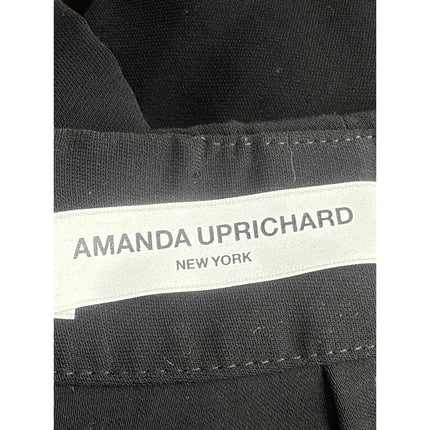 Amanda Uprichard Women's Black Zipper High Waisted A Line Mini Skirt Size XS