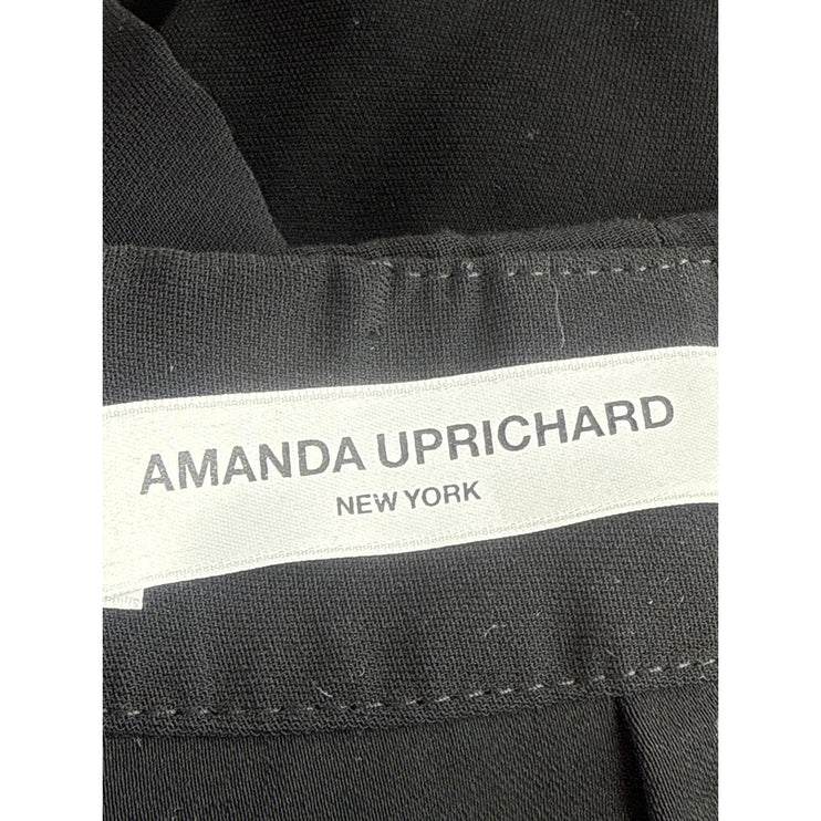Amanda Uprichard Women's Black Zipper High Waisted A Line Mini Skirt Size XS