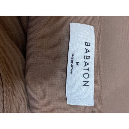 Aritzia Babaton Tan Sleeveless Square Neck Thong Cami Tank Bodysuit Top Size M