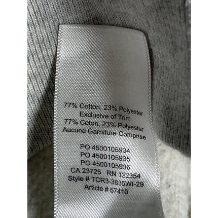 Aritzia TNA Gray White 1/4 Zip Colorblock Long Sleeve Sweater Sweatshirt Top S