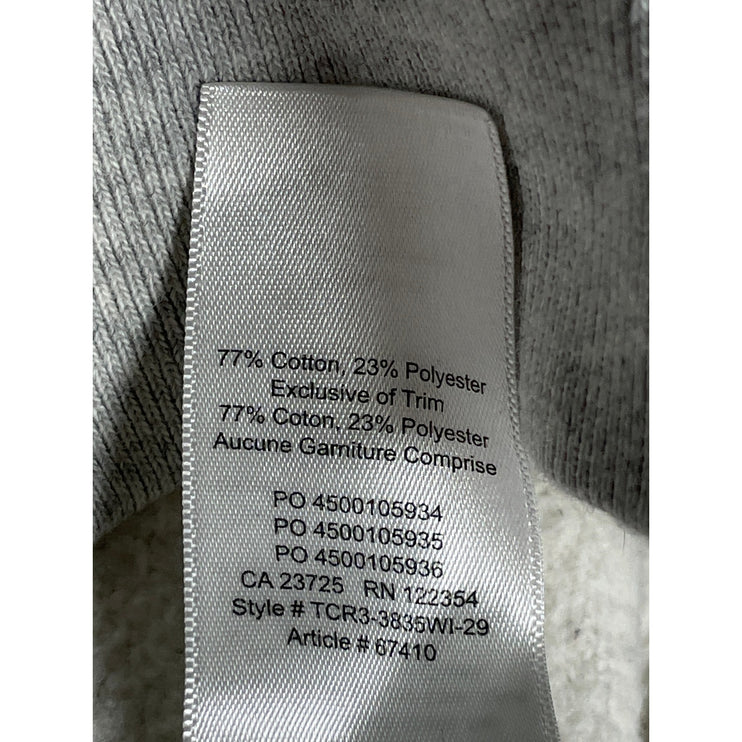 Aritzia TNA Gray White 1/4 Zip Colorblock Long Sleeve Sweater Sweatshirt Top S