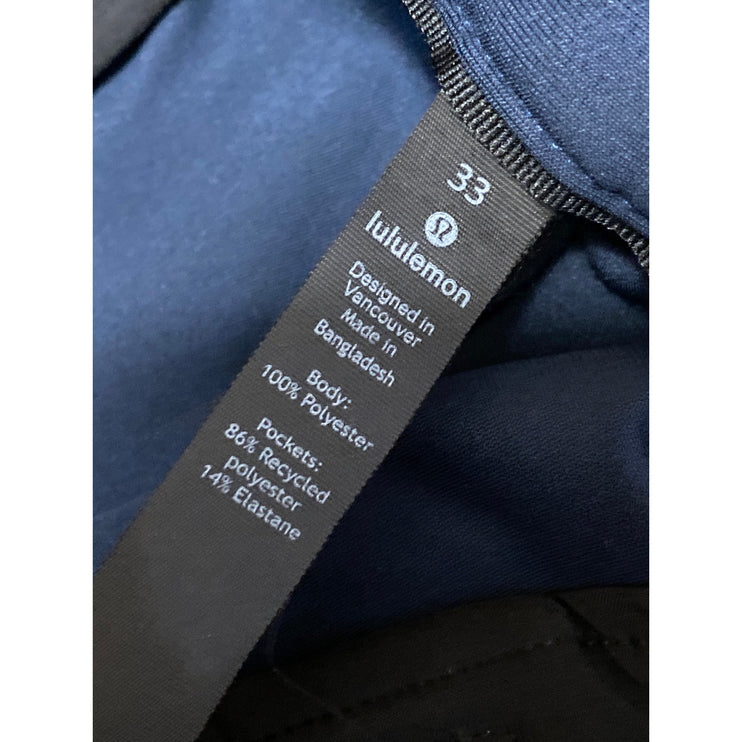 Lululemon Men's Blue High Waist Straight Leg Chino Khaki Trousers Pants Size 33