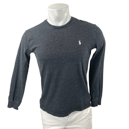Polo Ralph Lauren Men's Black Long Sleeve Logo Crew Neck T Shirt Tee Top Size S