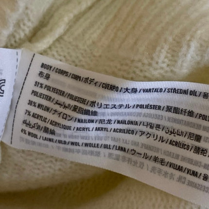 Abercrombie & Fitch Women's Cream White Wool Knit Long Sleeve Sweater Top Size M