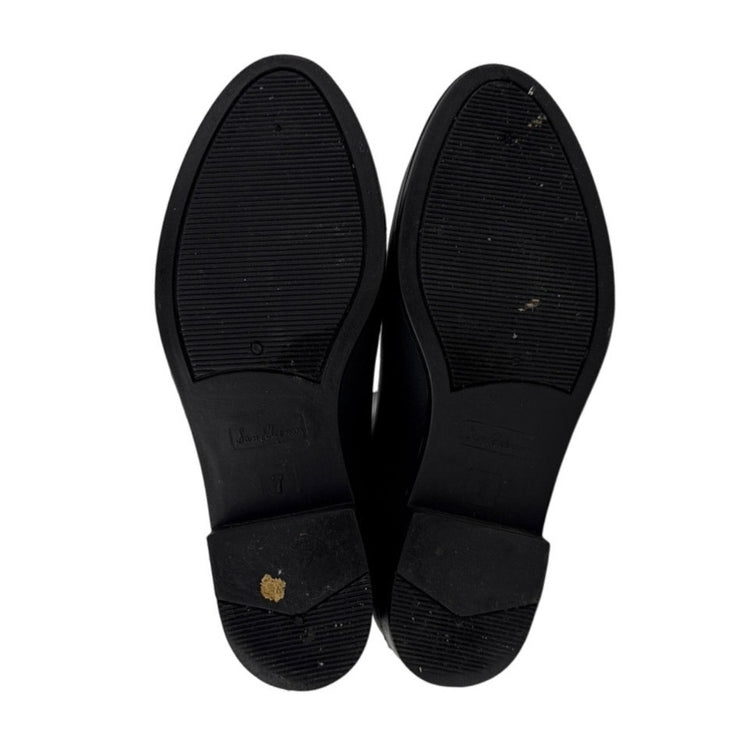 Sam Edelman Tinsley Womens Black Almond Toe Rubber Slip On Ankle Rain Boots Sz 7