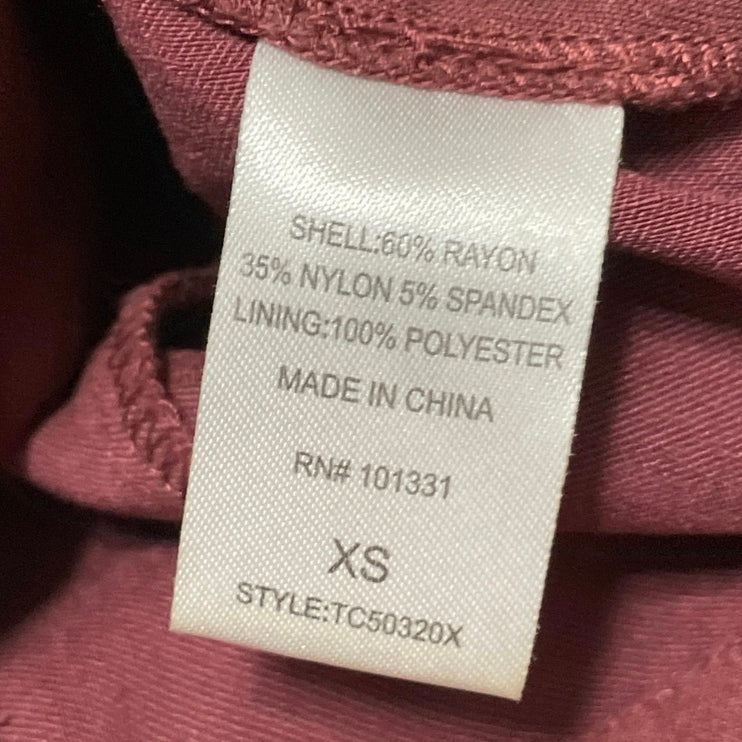 Charlotte Russe Women's Red Sleeveless Back Zip Cutout Tank Crop Top Size XS