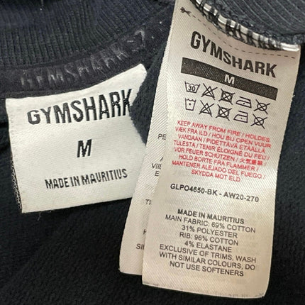 Gymshark Training Womens Black Long Sleeve Pullover Hooded Cropped Hoodie Size M