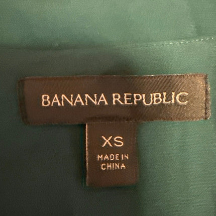 Banana Republic Women's Green Sleeveless Cutout Keyhole Blouse Tank Top Size XS