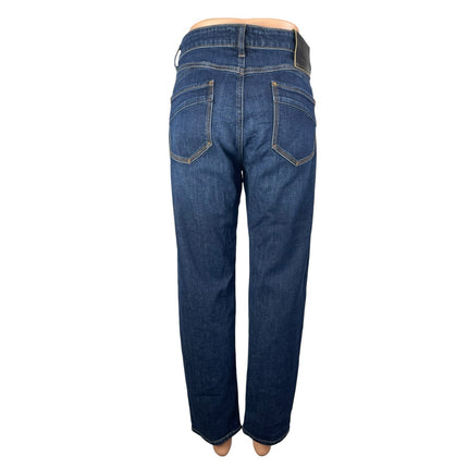 Sportmax Women's Blue High Waisted Boyfriend Straight Leg Denim Jeans Size 28