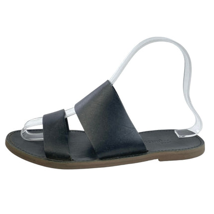Madewell The Boardwalk Women's Black Dual Strap Slip On Slides Flat Sandals 5.5