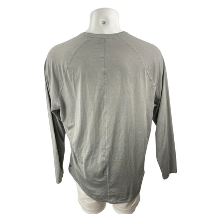 YPB Your Personal Best Men's Gray Long Sleeve Crew Neck T Shirt Tee Top Size XL