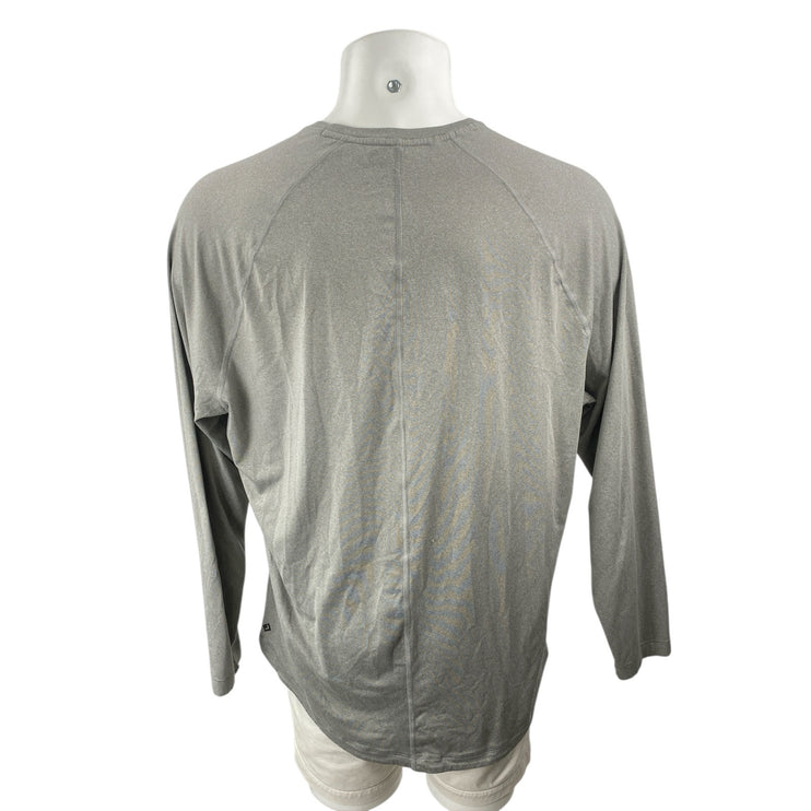 YPB Your Personal Best Men's Gray Long Sleeve Crew Neck T Shirt Tee Top Size XL