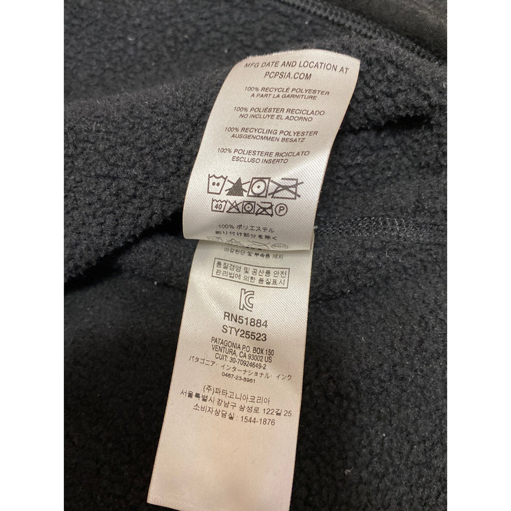 Patagonia Men's Black 1/4-Zip Fleece Long Sleeve High Neck Sweater Top Size L