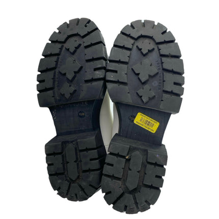 Gianni Bini Ridliegh Womens White Leather Chunky Lug Sole Chelsea Boots Size 10M