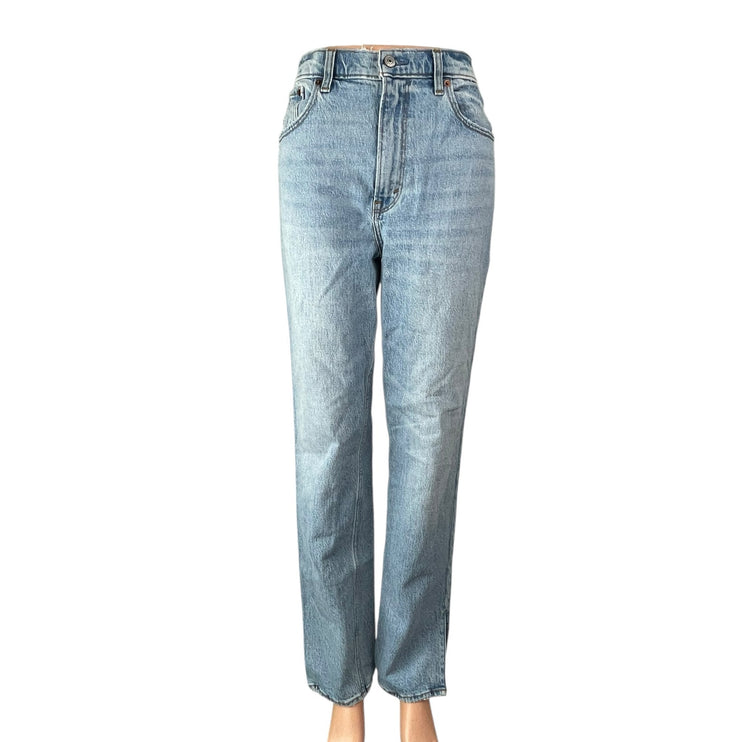 Abercrombie & Fitch The 90s Straight Ultra High Rise Blue Denim Jeans Size 28