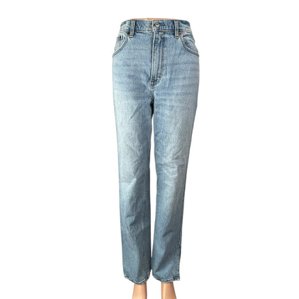 Abercrombie & Fitch The 90s Straight Ultra High Rise Blue Denim Jeans Size 28