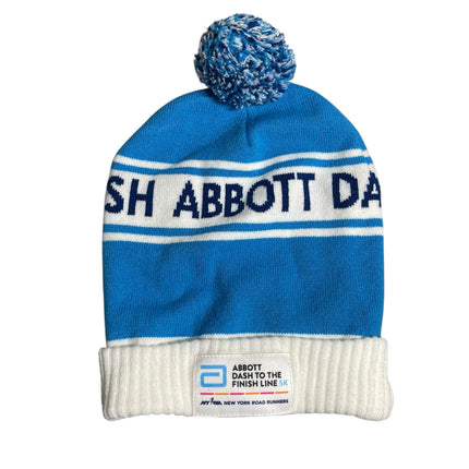 New Balance Abbott Dash to the Finish Line 5K Running Knit Pom Pom Beanie OS