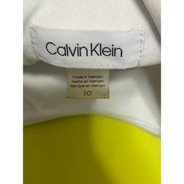 Calvin Klein Multicolor Sleeveless Colorblock Scuba Tank Mini Sheath Dress Sz 10